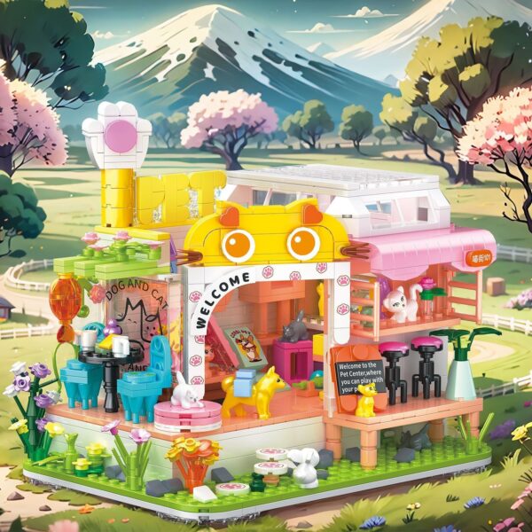 Want Want Dog And Cat Cute Pet House Decoration Building Blocks