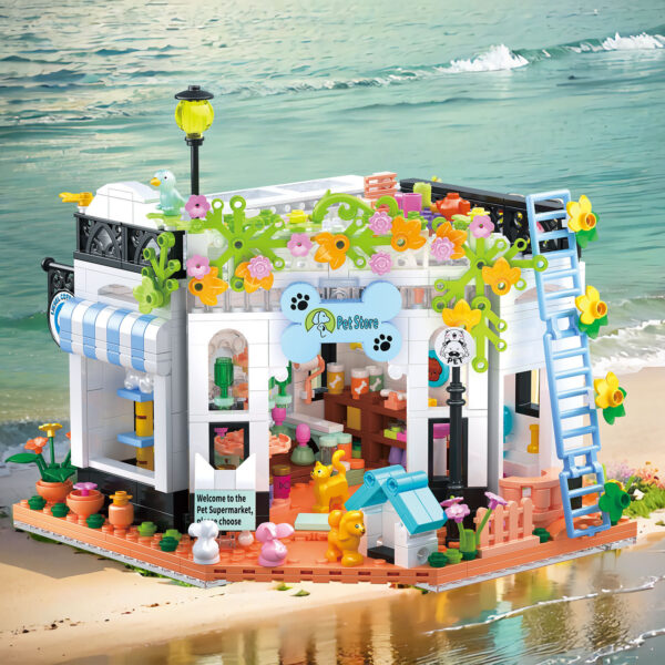 Want Want Dog And Cat Cute Pet House Decoration Building Blocks - Image 3